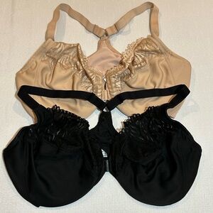 Glamorise Black and Tan Bras